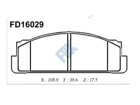 Brake Pad Set, disc brake (FD16029)