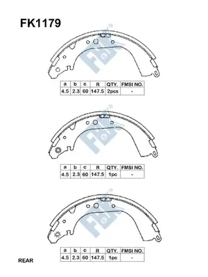 Brake Shoe Set (FK1179)