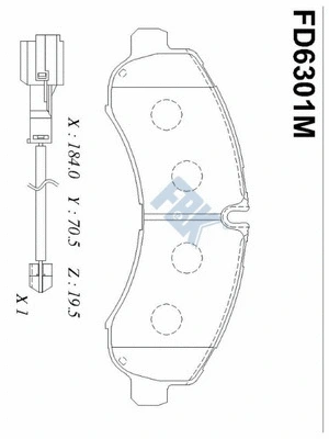 Brake Pad Set, disc brake (FD6301M)