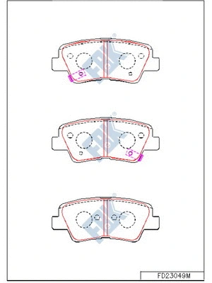 Brake Pad Set, disc brake (FD23049M)