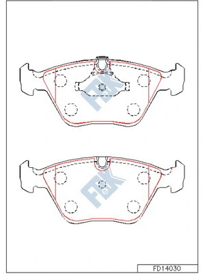 Brake Pad Set, disc brake (FD14030)