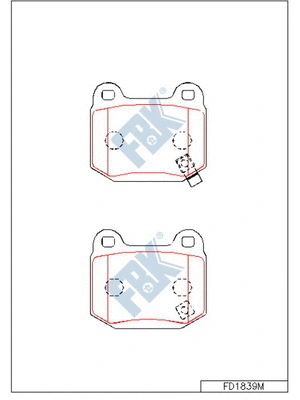 Brake Pad Set, disc brake (FD1839M)