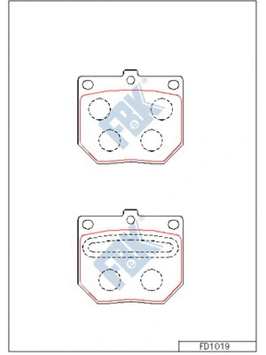 Brake Pad Set, disc brake (FD1019)