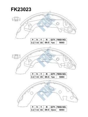 Brake Shoe Set (FK23023)