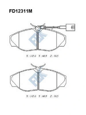 Brake Pad Set, disc brake (FD12311M)