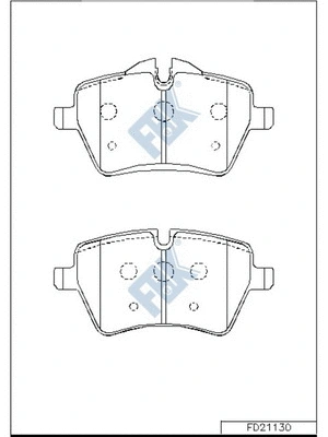 Brake Pad Set, disc brake (FD21130)