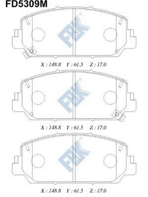 Brake Pad Set, disc brake (FD5309M)