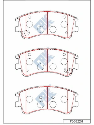 Brake Pad Set, disc brake (FD3822M)