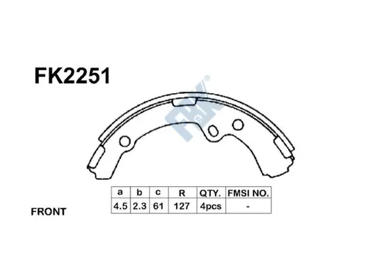 Brake Shoe Set (FK2251)