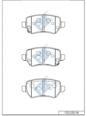 Brake Pad Set, disc brake (FD23301M)
