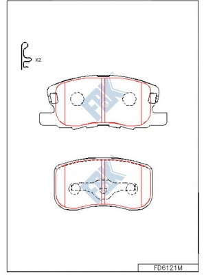 Brake Pad Set, disc brake (FD6121M)