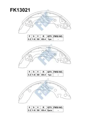 Brake Shoe Set (FK13021)