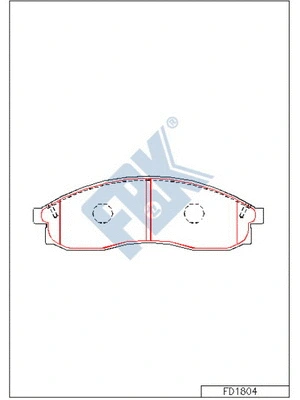 Brake Pad Set, disc brake (FD1804)