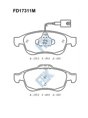 Brake Pad Set, disc brake (FD17311M)