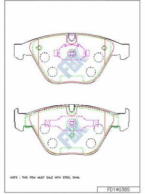 Brake Pad Set, disc brake (FD14038S)