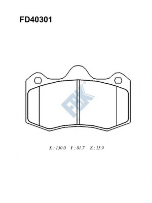 Brake Pad Set, disc brake (FD40301)