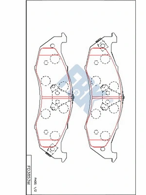 Brake Pad Set, disc brake (FD3853M)