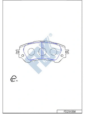 Brake Pad Set, disc brake (FD2908M)