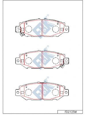 Brake Pad Set, disc brake (FD2125M)