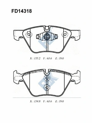 Brake Pad Set, disc brake (FD14318)