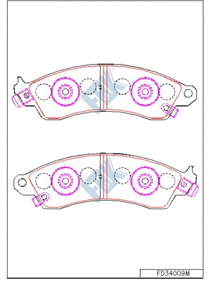 Brake Pad Set, disc brake (FD34009M)