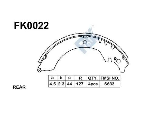 Brake Shoe Set (FK0022)