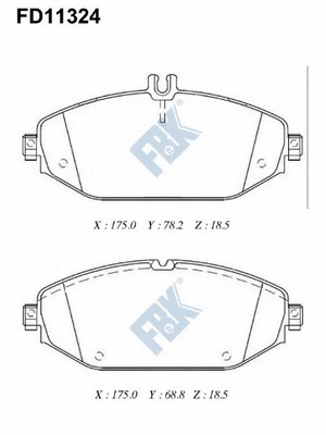 Brake Pad Set, disc brake (FD11324)