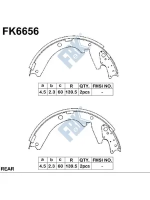 Brake Shoe Set (FK6656)