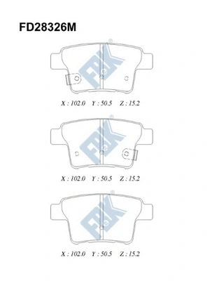 Brake Pad Set, disc brake (FD28326M)