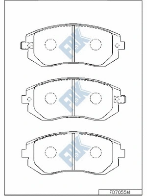 Brake Pad Set, disc brake (FD7055M)