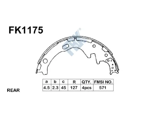 Brake Shoe Set (FK1175)