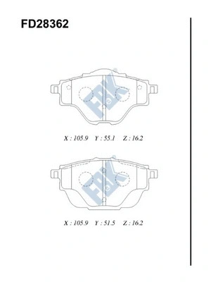 Brake Pad Set, disc brake (FD28362)