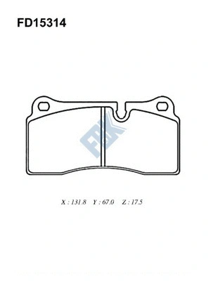 Brake Pad Set, disc brake (FD15314)