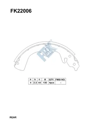 Brake Shoe Set (FK22006)