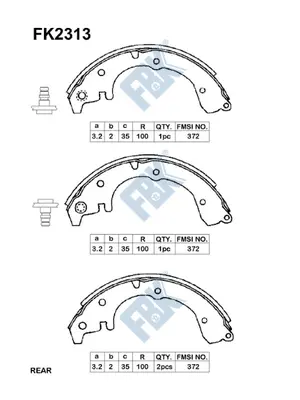 Brake Shoe Set (FK2313)