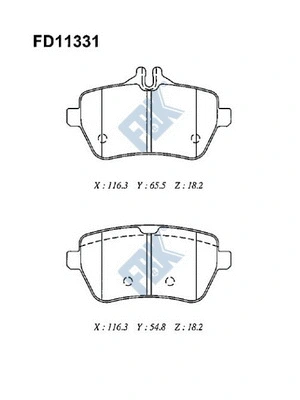 Brake Pad Set, disc brake (FD11331)