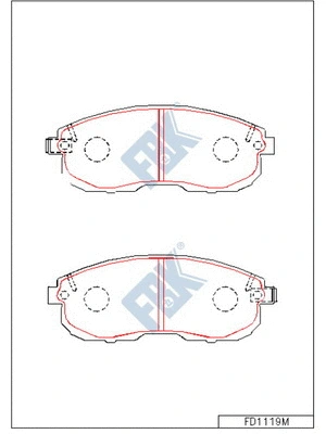 Brake Pad Set, disc brake (FD1119M)