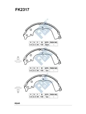 Brake Shoe Set (FK2317)