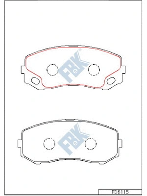 Brake Pad Set, disc brake (FD6115)