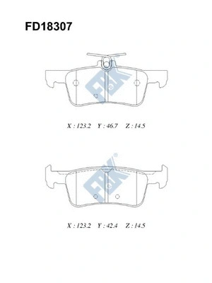 Brake Pad Set, disc brake (FD18307)
