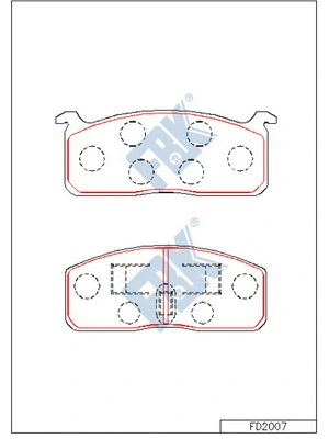 Brake Pad Set, disc brake (FD2007)