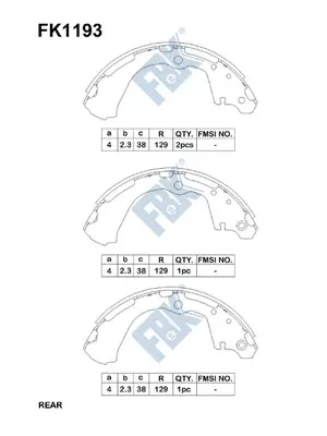 Brake Shoe Set (FK1193)