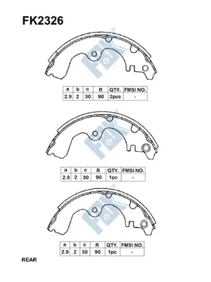 Brake Shoe Set (FK2326)