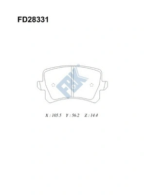 Brake Pad Set, disc brake (FD28331)