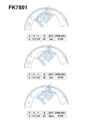 Brake Shoe Set (FK7801)