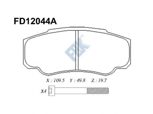 Brake Pad Set, disc brake (FD12044A)