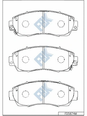 Brake Pad Set, disc brake (FD5874M)