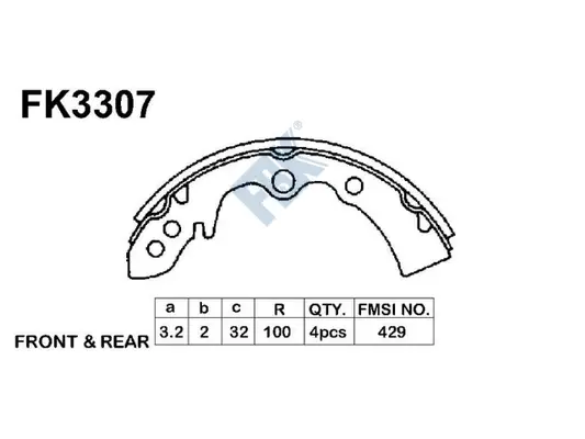 Brake Shoe Set (FK3307)