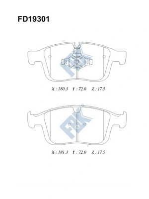 Brake Pad Set, disc brake (FD19301)