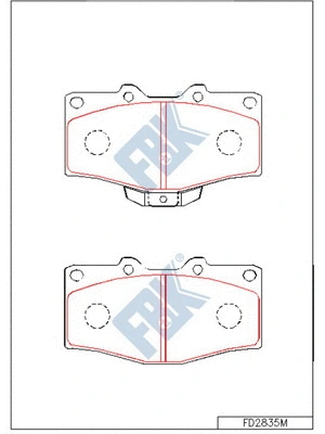 Brake Pad Set, disc brake (FD2835M)
